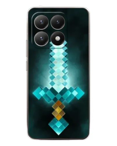 Чехол для Xiaomi 15T с картинкой «Алмазный меч неон»