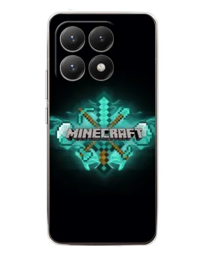 Чехол для Xiaomi 15T с картинкой «Minecraft Diamond лого»