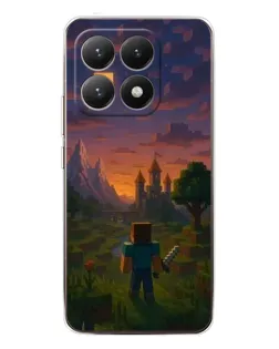 Чехол для Xiaomi 15T с картинкой «Стив у башни»