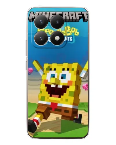 Чехол для Xiaomi 15T с картинкой «Губка Боб Minecraft» Чехол для Xiaomi 15T с картинкой «Губка Боб Minecraft»