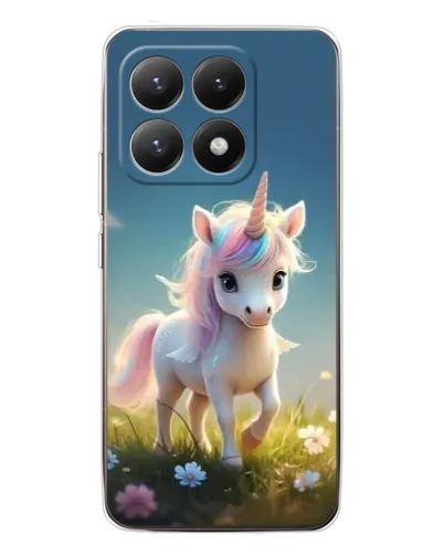 Чехол для Xiaomi 15T с картинкой «Единорог на поляне»