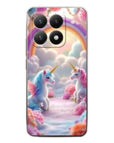 Чехол для Xiaomi 15T с картинкой «Радуга и единороги»