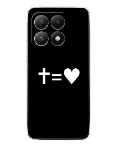 Чехол для Xiaomi 15T с картинкой «Крест и Сердце»