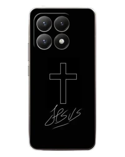 Чехол для Xiaomi 15T с картинкой «Графический крест Jesus» Чехол для Xiaomi 15T с картинкой «Графический крест Jesus»