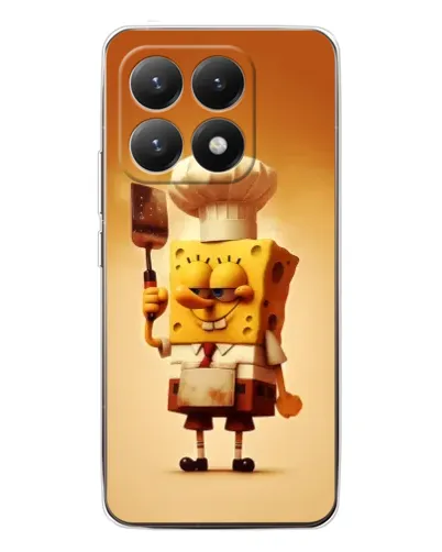 Чехол для Xiaomi 15T с картинкой «Губка Боб повар»