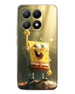 Чехол для Xiaomi 15T с картинкой «Сияющий Спанч Боб»