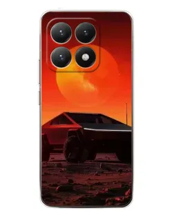 Чехол для Xiaomi 15T с картинкой «Cybertruck на Марсе»