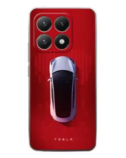 Чехол для Xiaomi 15T с картинкой «Tesla Top View»