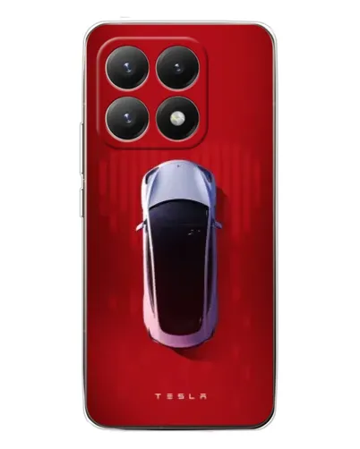 Чехол для Xiaomi 15T с картинкой «Tesla Top View»