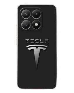 Чехол для Xiaomi 15T с картинкой «Стальной логотип Tesla»