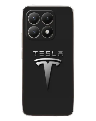 Чехол для Xiaomi 15T с картинкой «Стальной логотип Tesla»