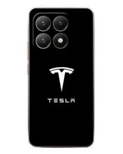 Чехол для Xiaomi 15T с картинкой «Tesla White Logo»