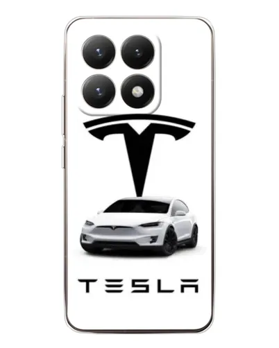 Чехол для Xiaomi 15T с картинкой «Tesla White Style»