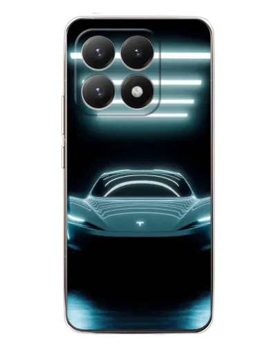 Чехол для Xiaomi 15T с картинкой «Tesla в неоне»