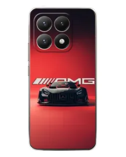 Чехол для Xiaomi 15T с картинкой «Mercedes AMG — красная линия»