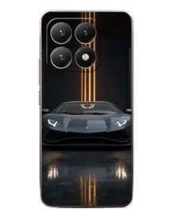 Чехол для Xiaomi 15T с картинкой «Lamborghini золотые линии»