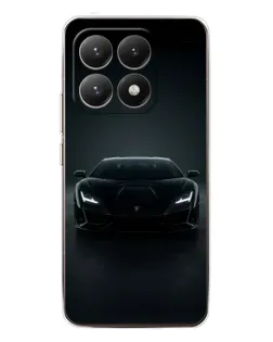 Чехол для Xiaomi 15T с картинкой «Черный Lamborghini Aventador»