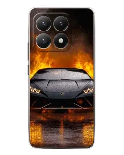 Чехол для Xiaomi 15T с картинкой «Lamborghini в огне»