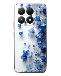 Чехол для Xiaomi 15T с картинкой «Голубой цветочный каскад»