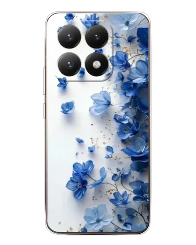 Чехол для Xiaomi 15T с картинкой «Голубой цветочный каскад»