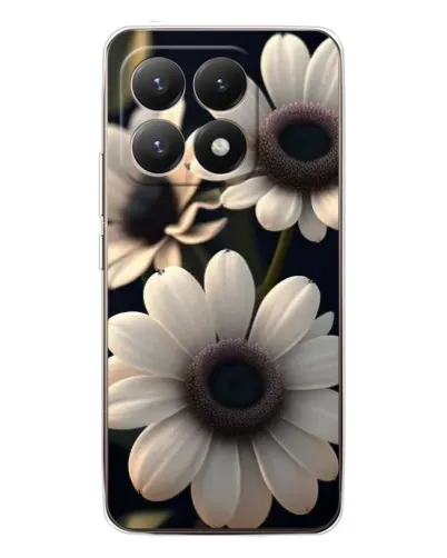 Чехол для Xiaomi 15T с картинкой «Белые маргаритки макро»