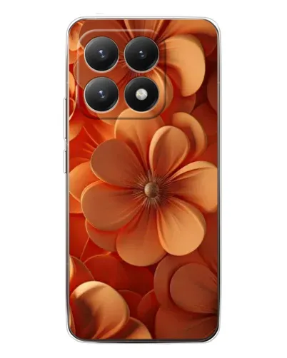 Чехол для Xiaomi 15T с картинкой «Оранжевый макро цветок»