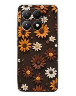 Чехол для Xiaomi 15T с картинкой «Узор из маленьких подсолнухов»