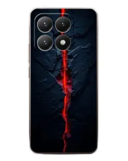 Чехол для Xiaomi 15T с картинкой «Kрасная лавовая трещина»