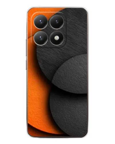 Чехол для Xiaomi 15T с картинкой «Геометрия оранжевых кругов»