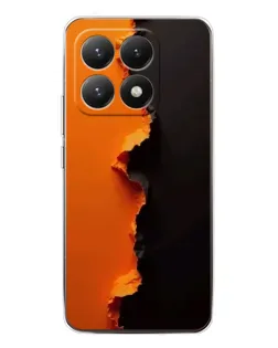 Чехол для Xiaomi 15T с картинкой «Оранжевый разлом»