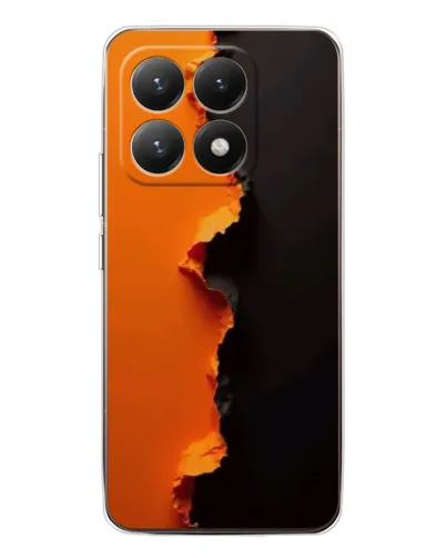 Чехол для Xiaomi 15T с картинкой «Оранжевый разлом»
