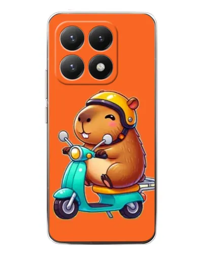 Чохол для Xiaomi 15T з картинкою «Капібара на скутері»