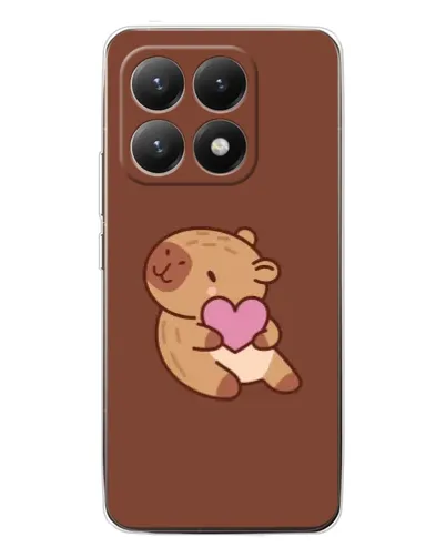 Чохол для Xiaomi 15T з картинкою «Капібара з серцем»