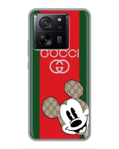 Чехол для Xiaomi 16 с картинкой «Gucci — полосы и Микки»