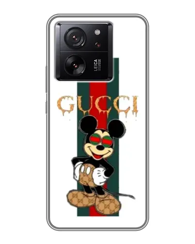 Чехол для Xiaomi 16 с картинкой «Микки Маус Gucci — полосы»