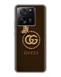 Чехол для Xiaomi 16 с картинкой «Gucci — золотая бабочка»