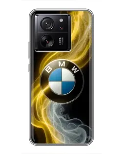 Чехол для Xiaomi 16 с картинкой «Золотистый дым BMW»