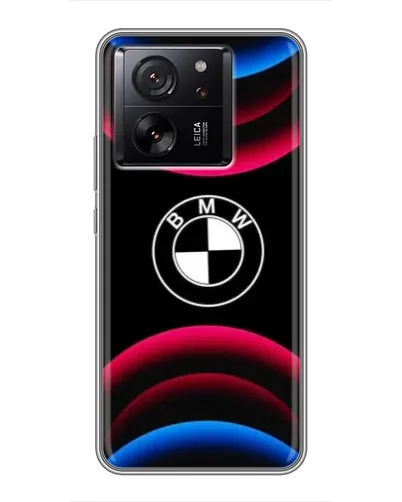 Чехол для Xiaomi 16 с картинкой «Логотип BMW и неоновые дуги»