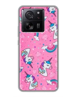 Чехол для Xiaomi 16 с картинкой «Unicorn паттерн розовый»