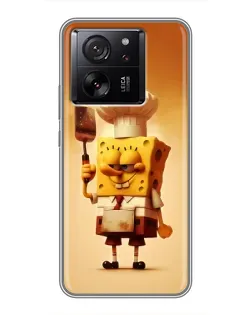 Чехол для Xiaomi 16 с картинкой «Губка Боб повар»
