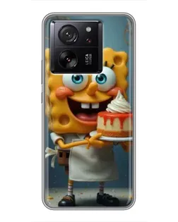 Чехол для Xiaomi 16 с картинкой «Повар Спанч Боб»