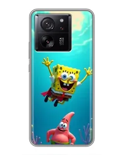 Чехол для Xiaomi 16 с картинкой «Спанч Боб под водой»
