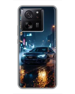 Чехол для Xiaomi 16 с картинкой «Ночной город и Audi»