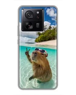 Чехол для Xiaomi 16 с картинкой «Капибара на море» Чехол для Xiaomi 16 с картинкой «Капибара на море»