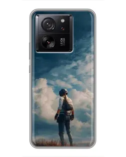 Чохол для Xiaomi 17 Max з картинкою «Герой PUBG на скелі»