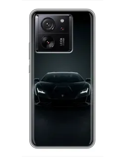 Чохол для Xiaomi 17 Max з картинкою «Чорний Lamborghini Aventador»