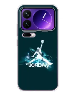 Чехол для Xiaomi 17 Pro Max с картинкой «Jordan Blue Fire»