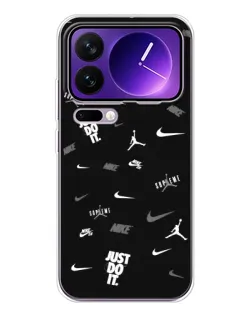 Чехол для Xiaomi 17 Pro Max с картинкой «Nike Black Pattern»