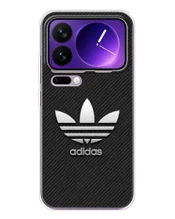 Чехол для Xiaomi 17 Pro Max с картинкой «Adidas Карбоновая текстура»