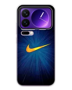 Чехол для Xiaomi 17 Pro Max с картинкой «Синий пульс Nike»
